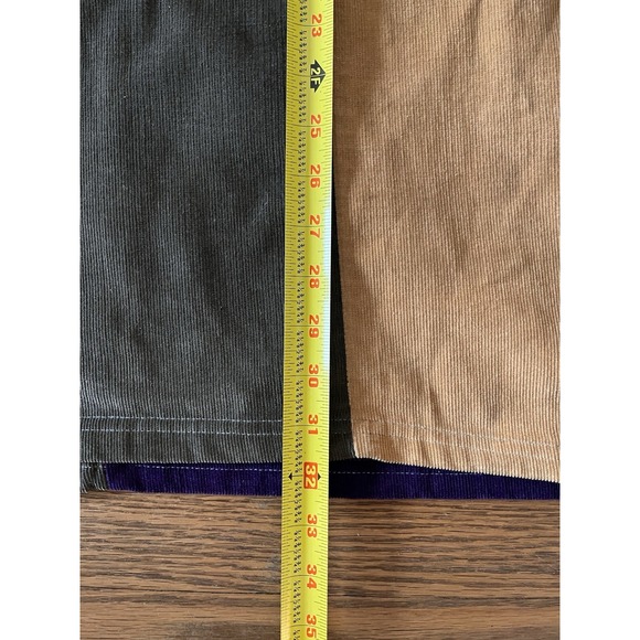 Vintage New River Renaissance Colorblock Corduroy Tee Men's XL Denim Collar LS - Picture 8 of 10